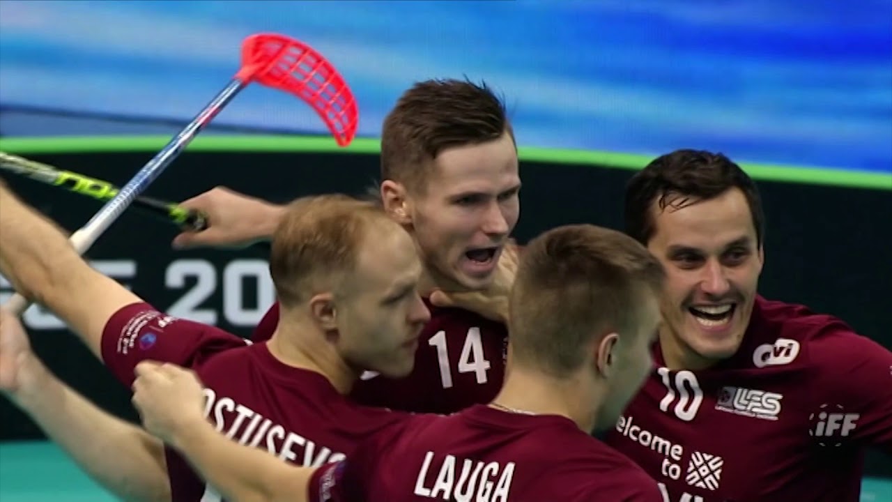 Pasaules čempionāts florbolā - Latvija pret Čehiju (4:3) spēles apskats