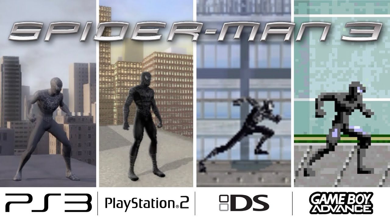 Сравнение всех версий игры Spider-Man 3