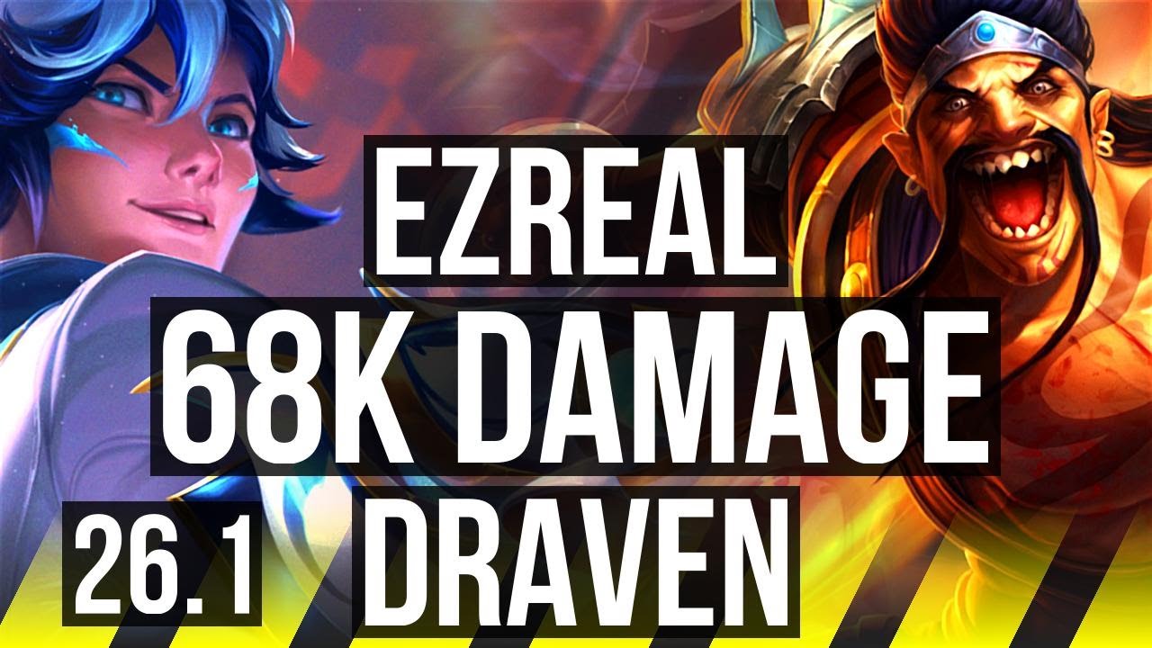 EZREAL & Soraka vs DRAVEN & Thresh (ADC) | Good KDA: 21/1/12, 68K damage | BR Challenger | 26.1