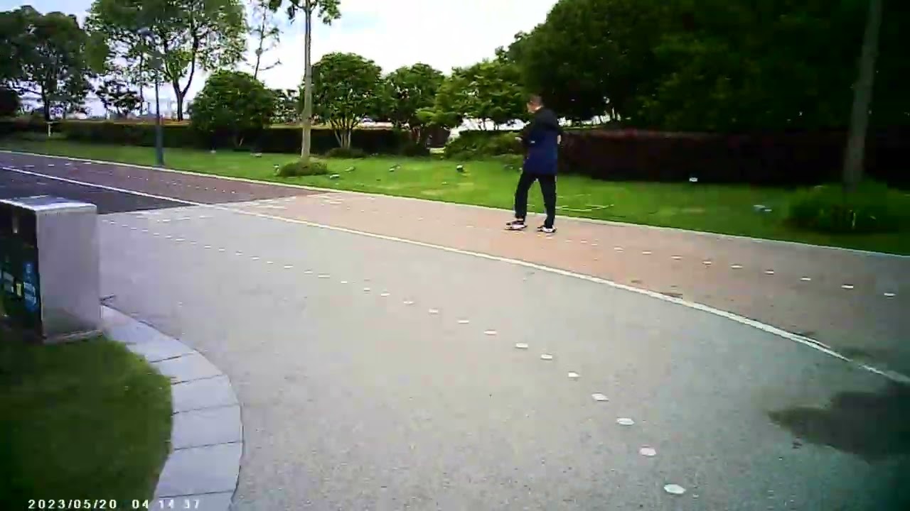 Steep slope and sharp turn  - ride safely at Shanghai Qiantan Park!