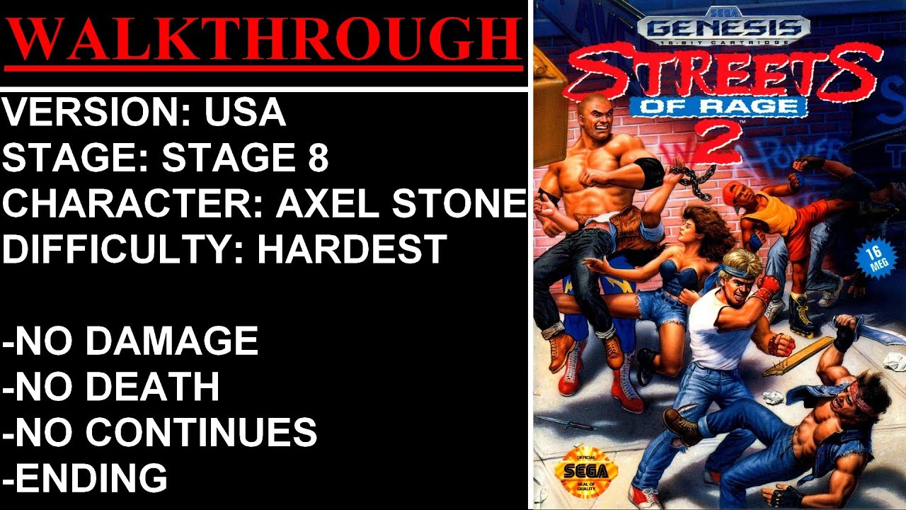Streets of Rage 2 [USA] (Sega Genesis) - (Stage 8 | Hardest Difficulty | Ending)