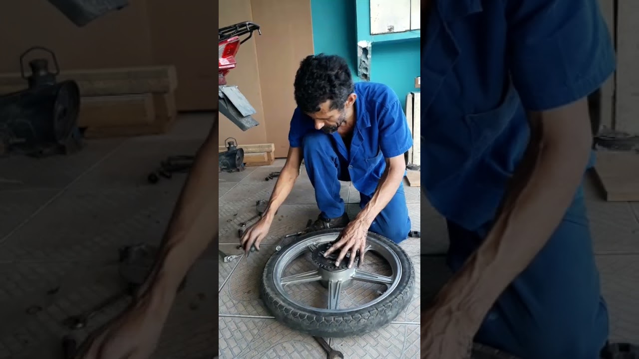 troca do cubo coroa traxx moby 50cc