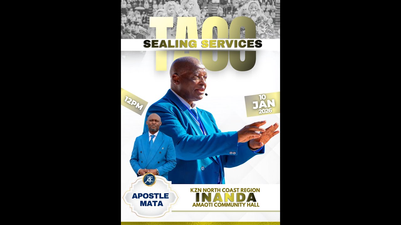 Apostle Mata at Inanda sealing service . Part 2 . 10 January 2026