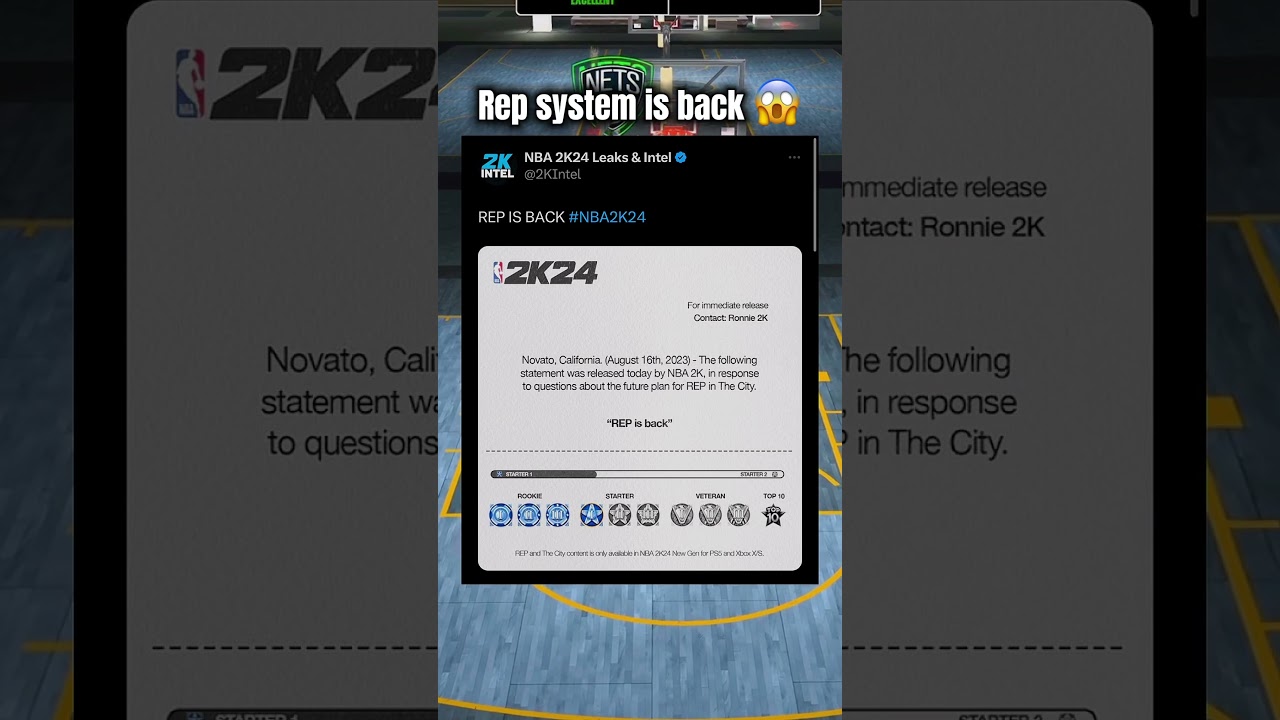 Rep system is back in 2k24😱￼