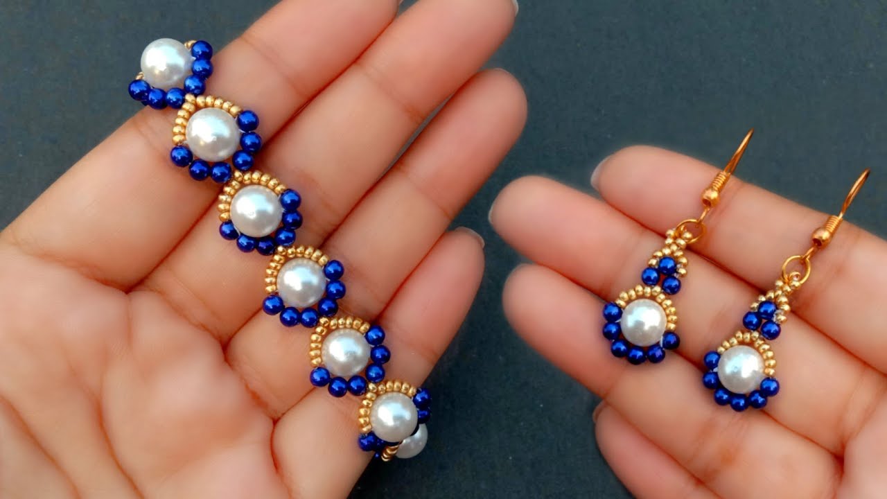 Beads Jewelry Making For Beginners//Bracelet & Earrings//Handmade Jewelry// Useful & Easy