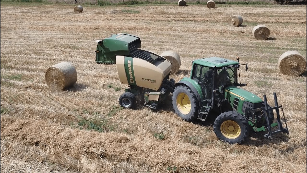 Empacadora Krone Fortima V 1500 MC con John Deere 6230