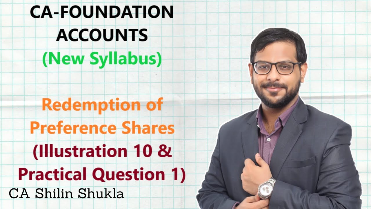 CA Foundation | Accounts | Redemption of Preference Shares | Imp Questions