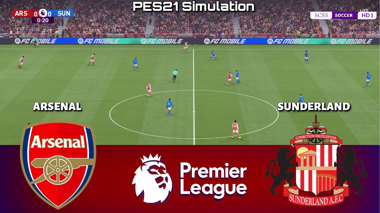 Arsenal vs Sunderland - Premier League 2025/26 | PES 21 Simulation
