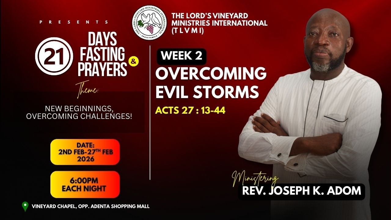 VCI || REVIVAL SERVICE || REV. JOSEPH K. ADOM || 21 DAYS OF FASTING & PRAYERS - WEEK 2 - DAY 9