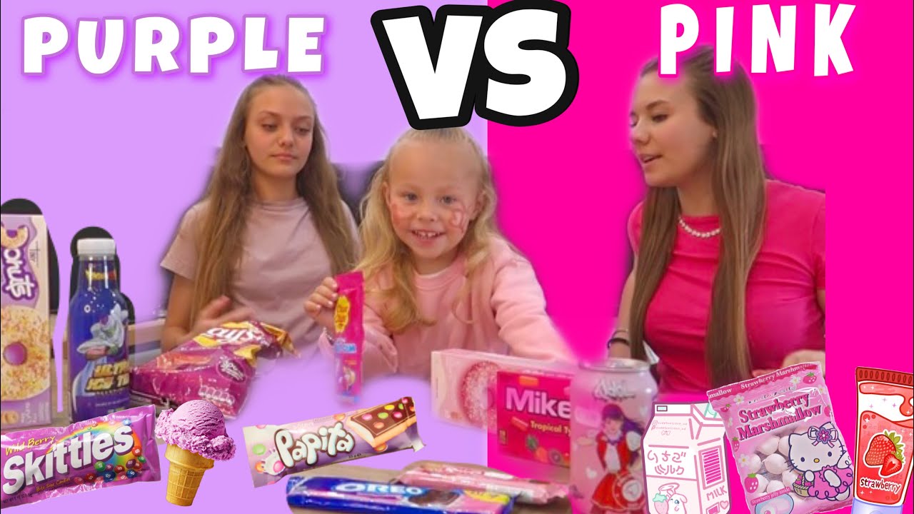 AMERICAN SNACK PURPLE 🍪 VS AMERICAN SNACK PINK 🍫| CHALLENGE || SEZ 🇦🇱