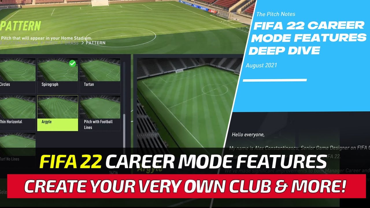 [TTB] FIFA 22 CAREER MODE FEATURES INDEPTH - CREATE YOUR OWN CLUB, BRAND NEW PLAYER CAREER & MORE!
