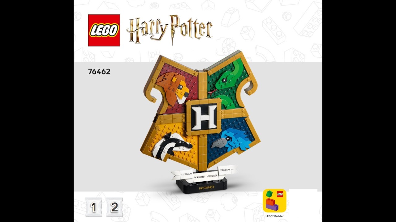 LEGO 76462 Instructions | Harry Potter | Hogwarts House Crest | Book 1