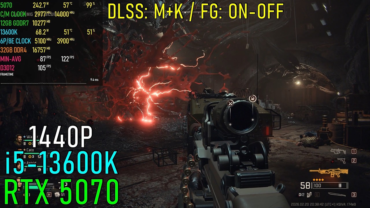 John Carpenter's Toxic Commando Demo [DLSS: K+M+FG]: RTX 5070 OC | 1440P