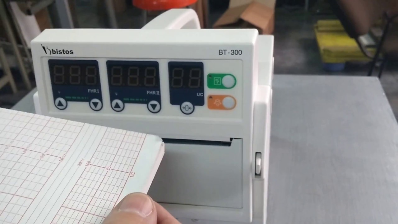 Colocación de papel en monitor fetal Bistos BT300