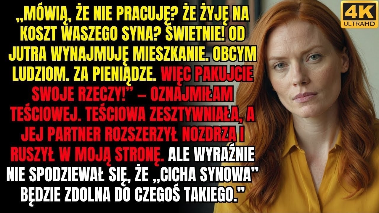 Mówisz, że nie pracuję  Świetnie! Od jutra wynajmuję mieszkanie  Obcym ludziom  Za pieniądze