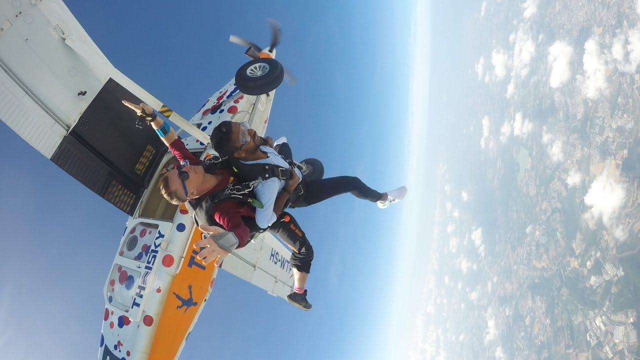 Sky Diving in Thailand. Adrenaline rush!