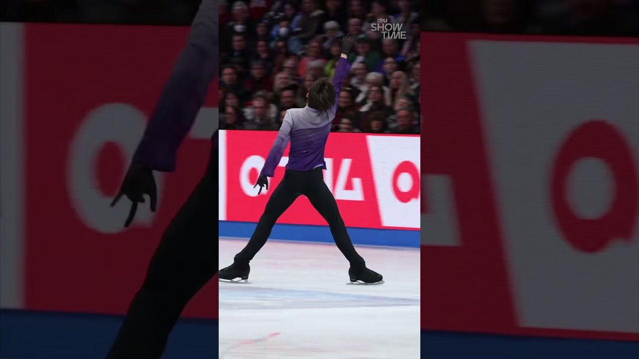 Mikhail Shaidorov bringing this reaction to Olympic ice! 🔥 #FigureSkating #Olympics #ISUShowtime