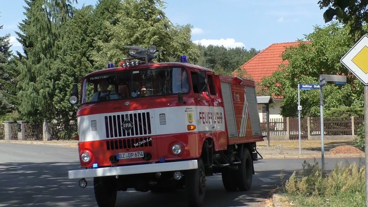 [Sirenen Alarm während Aufnahme] TLF 16 GMK FFW Malschwitz