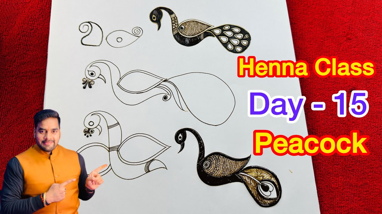 क्या आप भी मेहँदी लगाना चाहते है । Peacock Mehndi Design । Henna Classes Day 15 । Learn Mehndi Henna