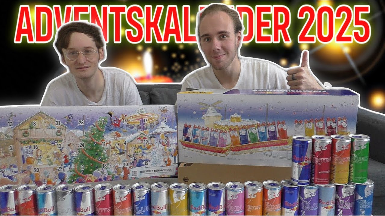 ☃️ RED BULL ADVENTSKALENDER 2025 UNBOXING!❄️| Die Beiden