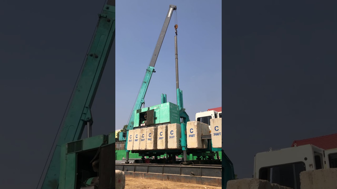 Installation Spun Piles with Robot. #excavation #industrialmachinery #automobile #excavating