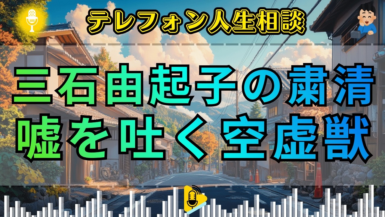 【テレフォン人生相談】 寄生の婚約。若さを「搾取」し, 彼女の未来を惨殺し続ける「無能男」の醜悪な本性。三石由起子が放つ断罪！その魅力、ただの錯覚だ。今井通子が暴く, 腐った野心。