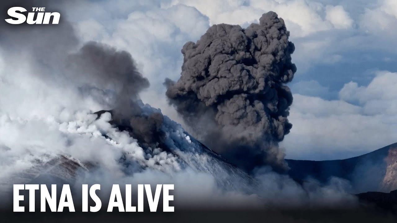 Erupting Mount Etna spews ash and lava as yellow alert is declared