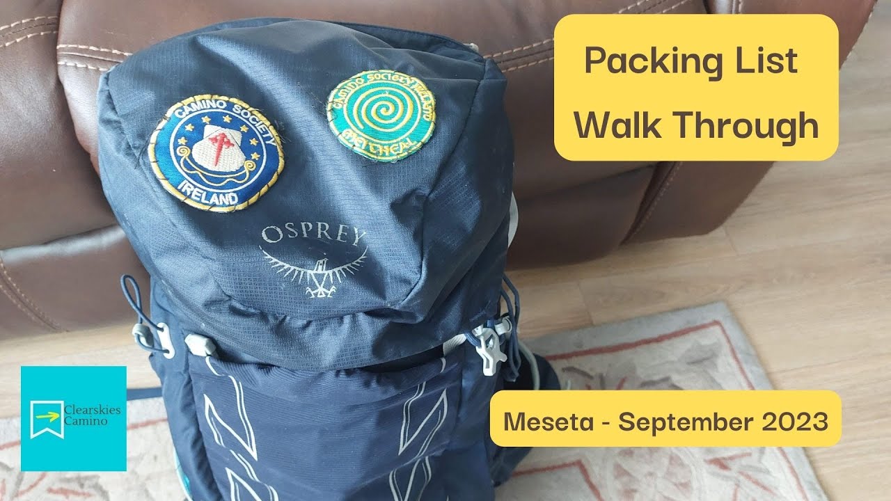 Camino de Santiago 2023 - Packing List Walking through