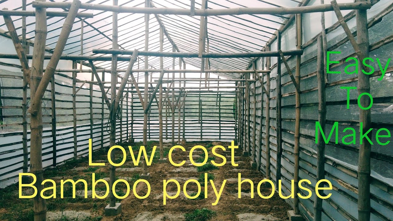 #woodhuntercraft Low Cost Bamboo Poly House ( Himachal Predesh )