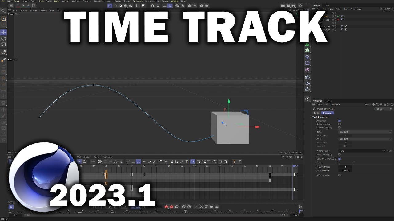Cinema 4d 2023.2: Как использовать временную дорожку для упрощения анимации