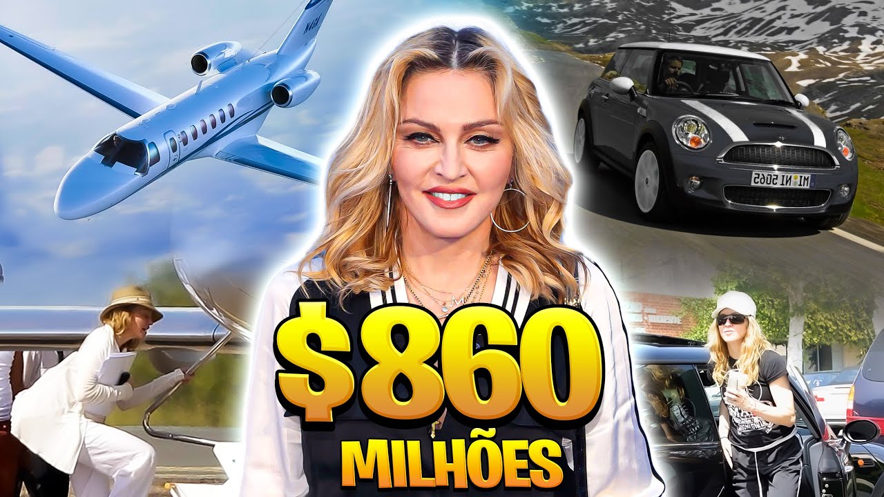 Essa é a vida luxuosa da cantora Madonna, a Rainha do Pop (mansões, plásticas, negócios, fortuna...)