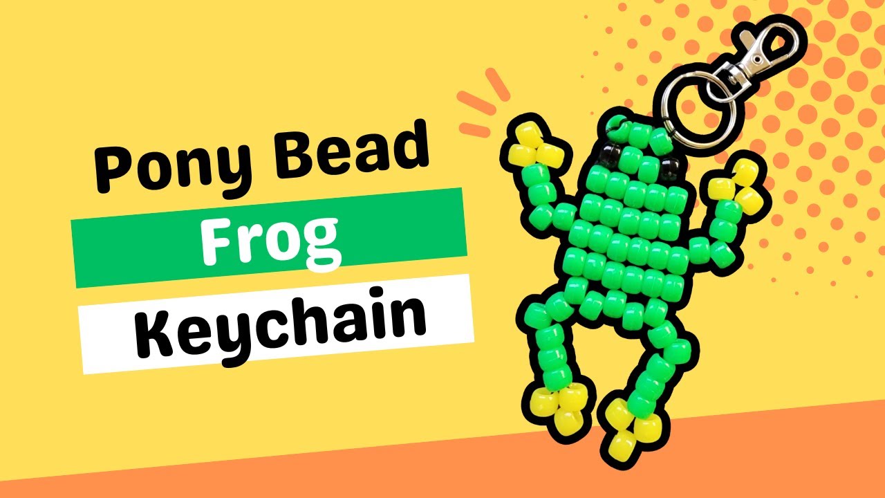 Pony Bead Frog Keychain Tutorial