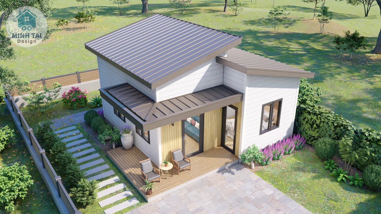 Small House Design 6x7m (20x23ft) | 1 Bedroom House Plans (MTD84)