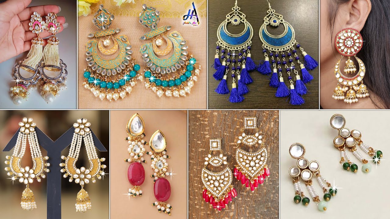 Cute!!.. 💋💋9 DIY Wedding Earring Making At Home😜 #LatestFashion❤️ DIY Tutorial