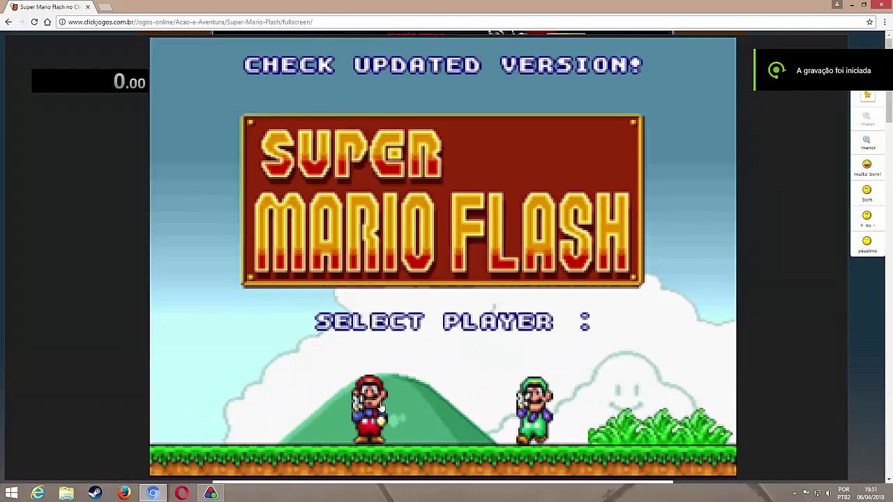 Speedrun Super Mario Flash (vers&atilde;o click jogos) 4:15.55 BR