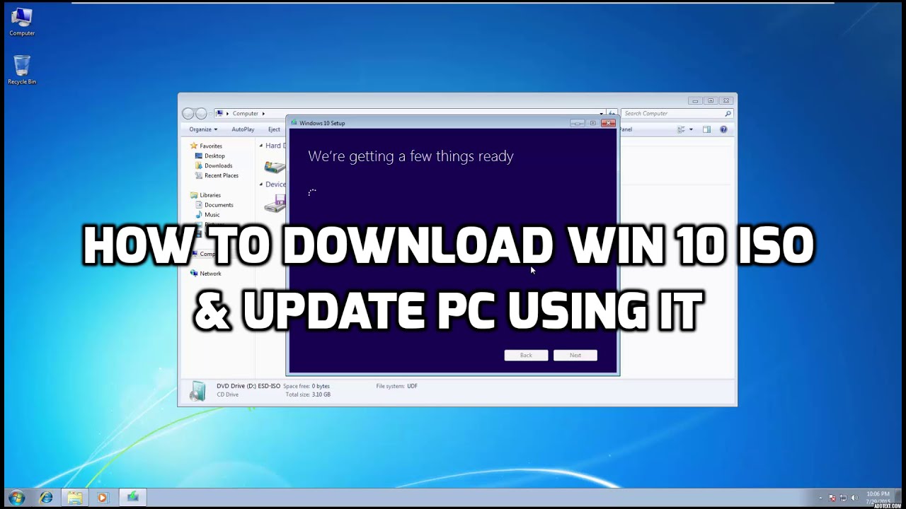 How to Download Win 10 ISO & Update PC Using It