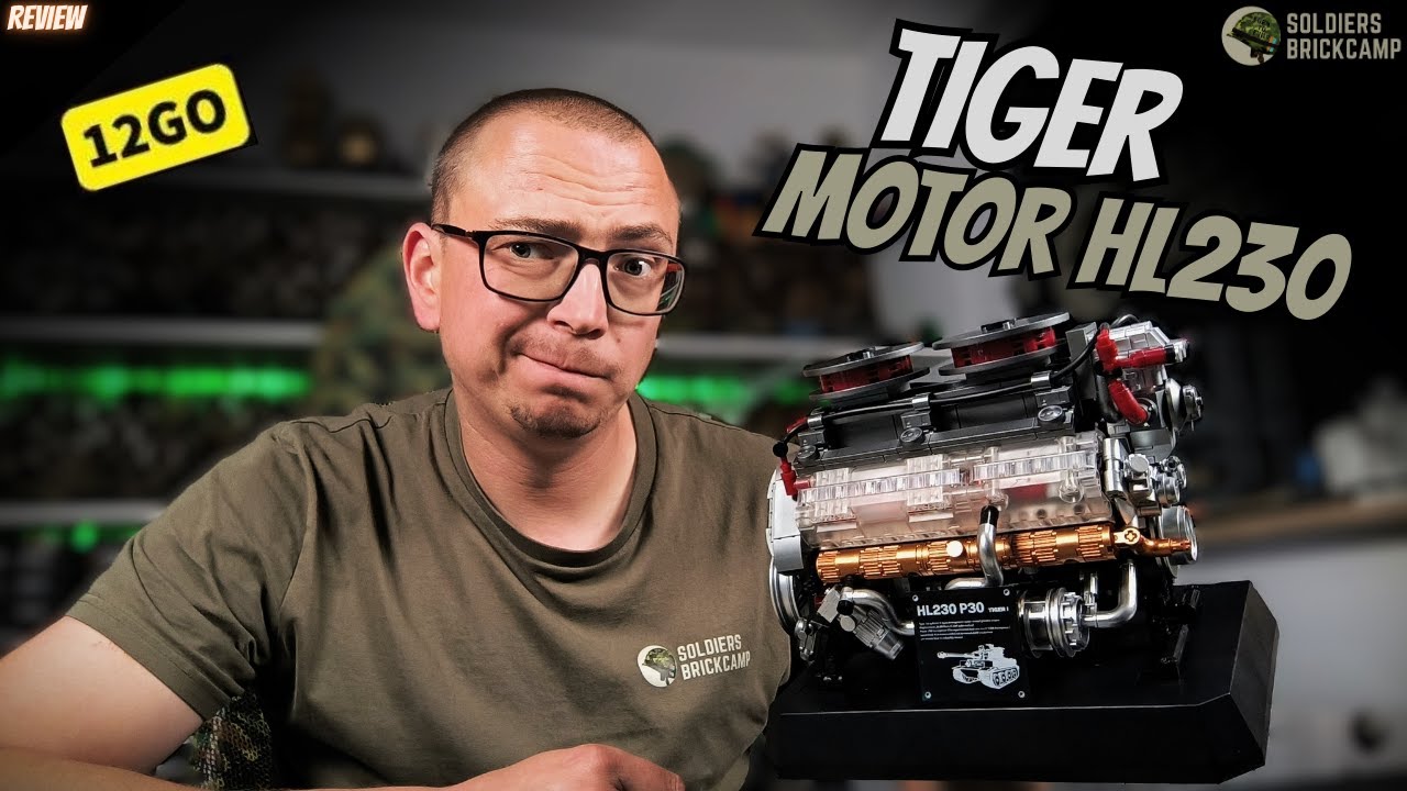 Das 700Ps Starke Herz des Tiger Panzers! Jetzt als Displaymodell aus Klemmbausteinen | 12Go 95008