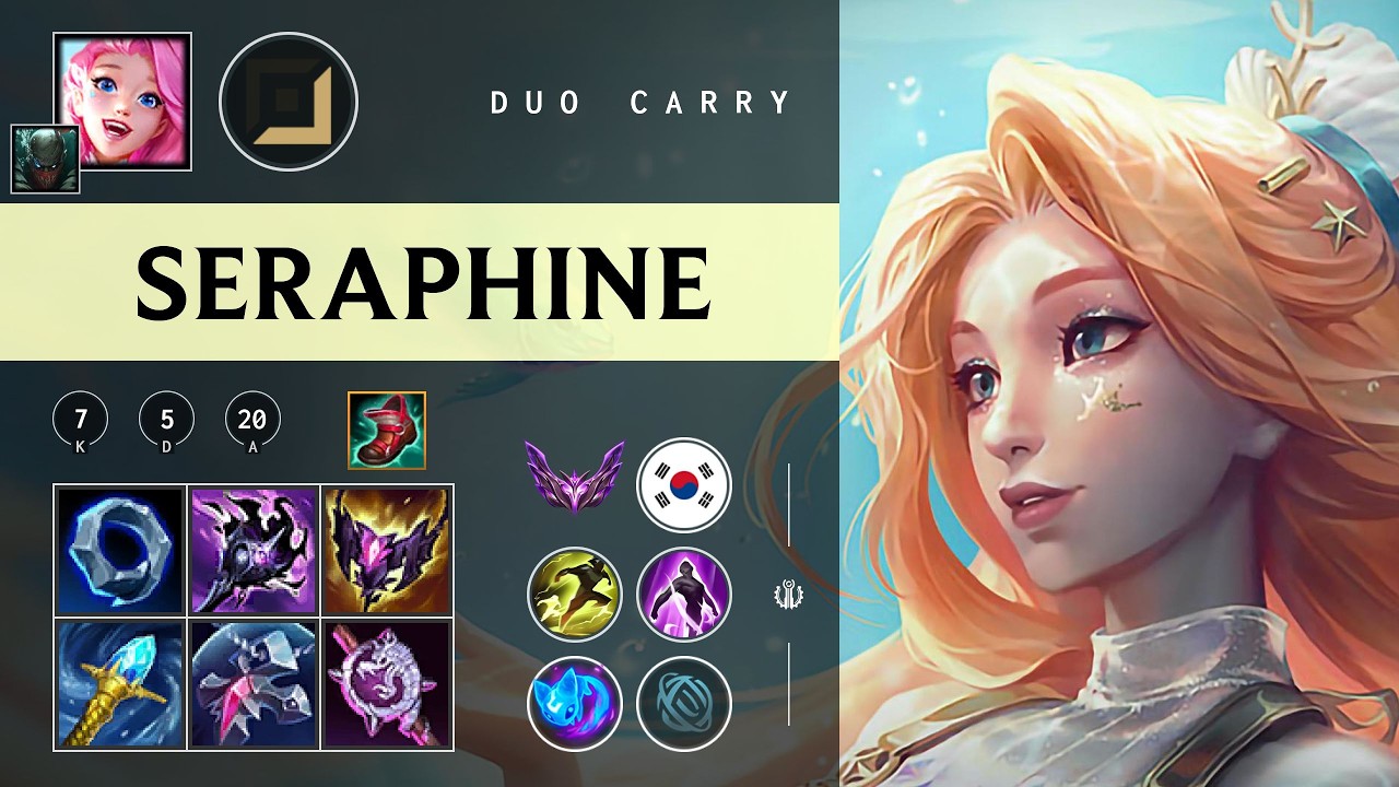 Seraphine Carry vs Yunara - KR Master Patch 26.04