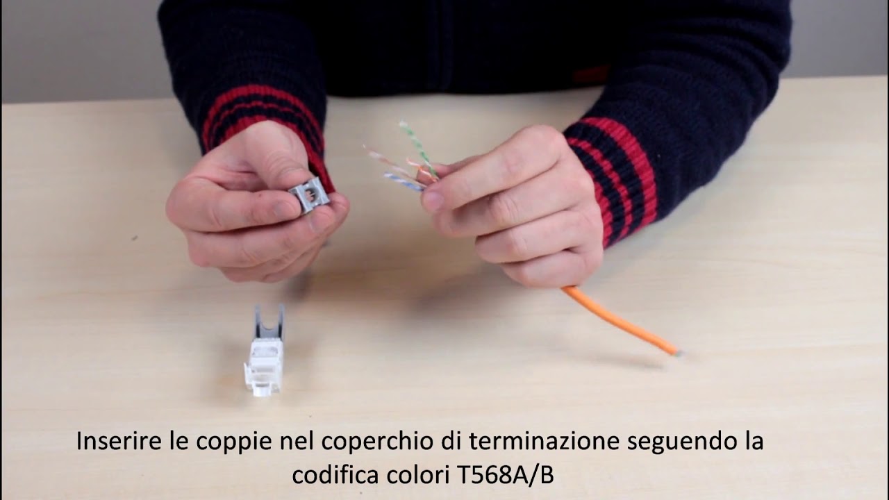 QUBIX | Tutorial connettorizzazione presa Easy Crimp Compact CCS Cat 6 UTP