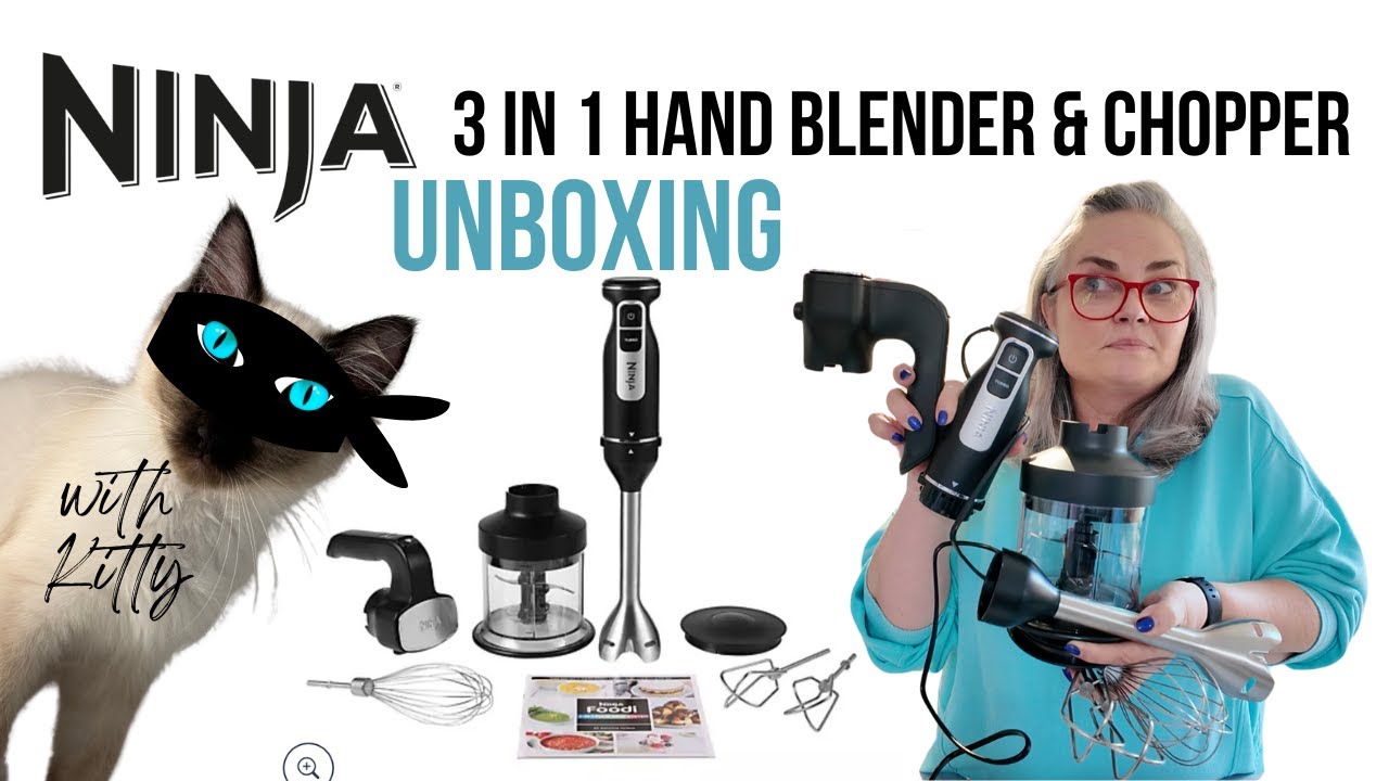 NINJA FOOD 3 in 1 Hand Blender & Chopper - The must have kitchen gadget - What is included