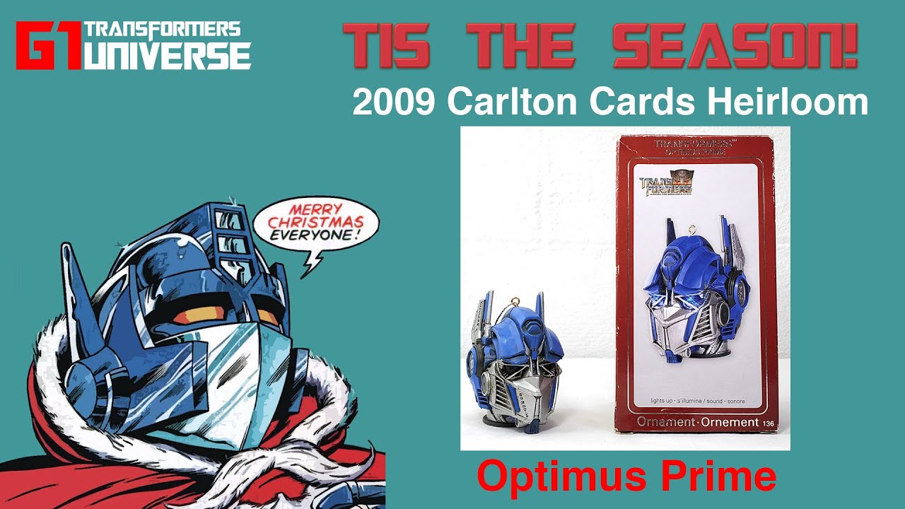 2009 Carlton Cards G1 Transformers Optimus Prime Christmas Ornament