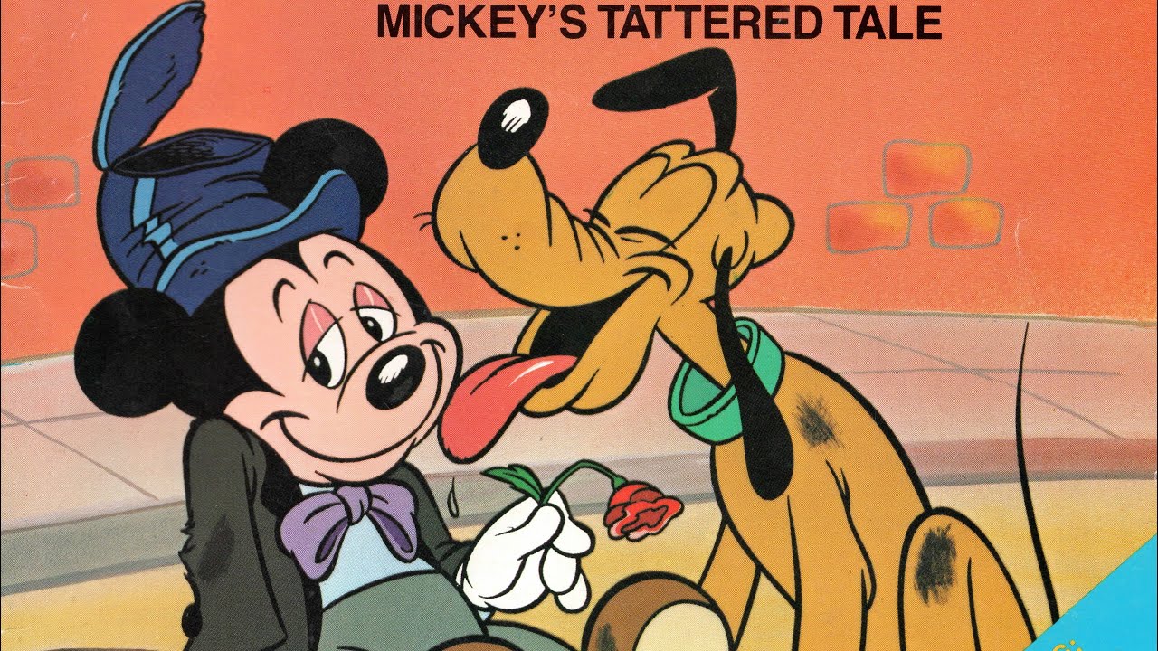 Mickey Mouse - Mickey's Tattered Tale (1988 Disney Read-Along storybook & cassette)