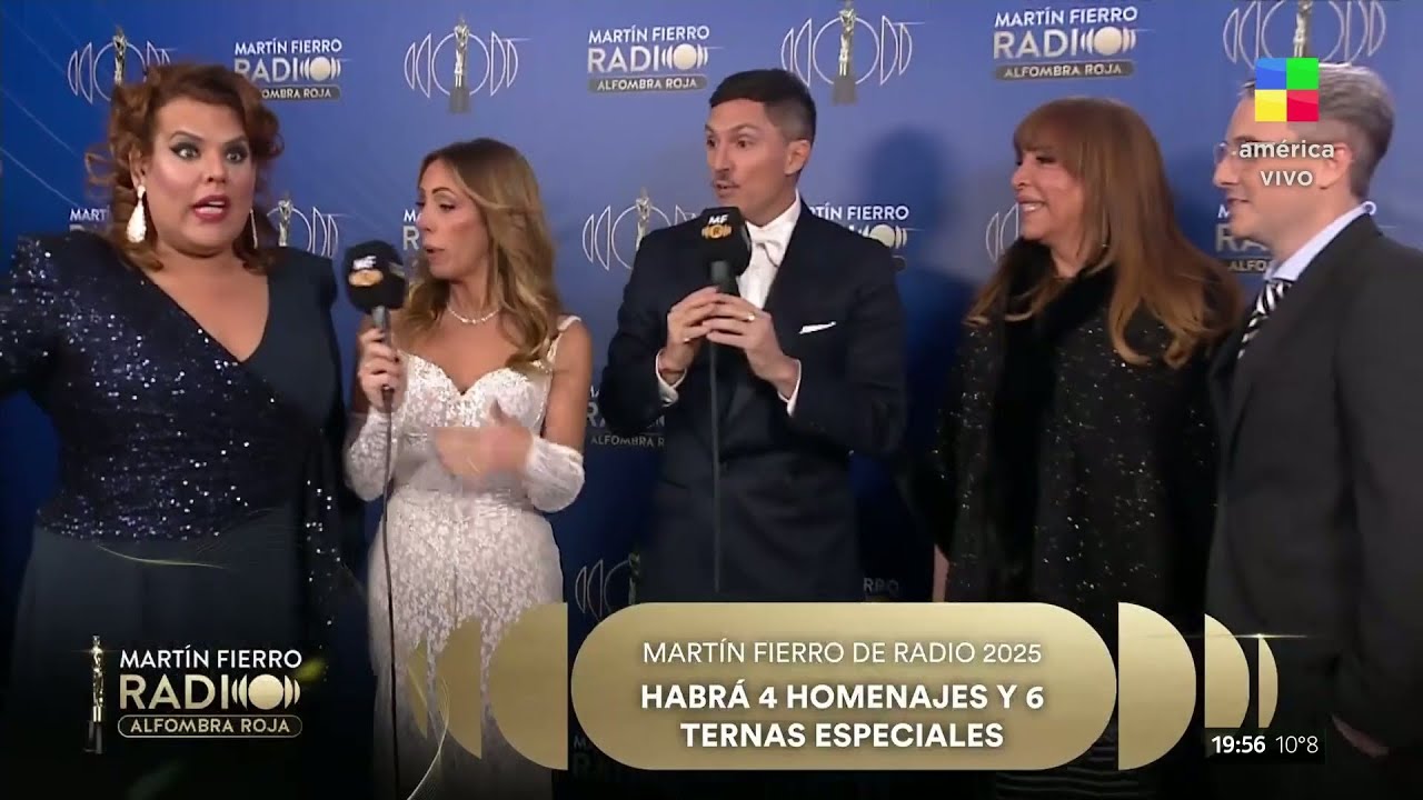 ⭐️LA ALFOMBRA ROJA DE LOS MARTÍN FIERRO DE RADIO: VIRGINIA LAGO, LIZZY TAGLIANI Y NACHO ORTELLI