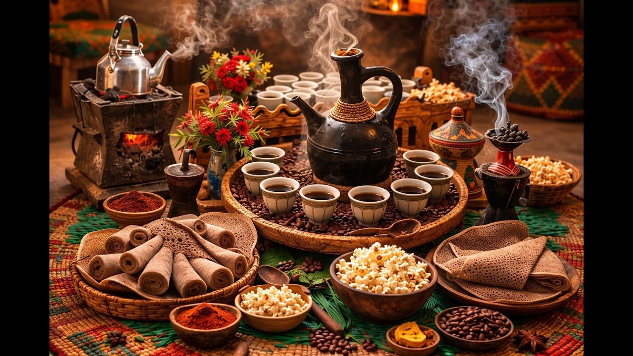 Drink Habesha Coffee With Me ☕🔥 Cozy & Traditional Coffee Ambience for Relaxation