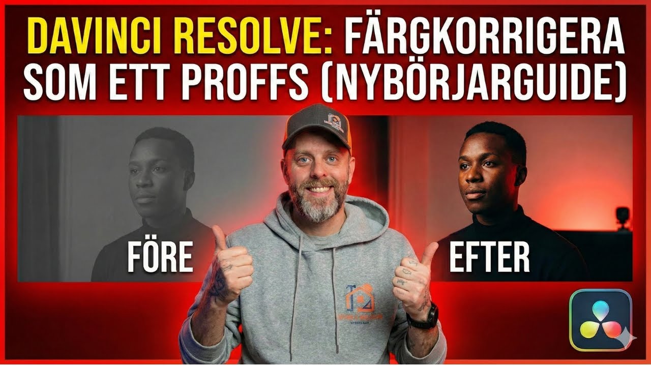 Färgkorrigering i DAVINCI RESOLVE Från Platt till Proffs på 9 minuter