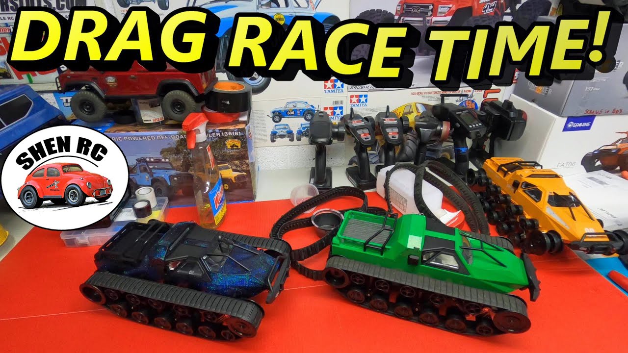 SG 1203 rc tank Modified motor VS stock - DRAG RACE