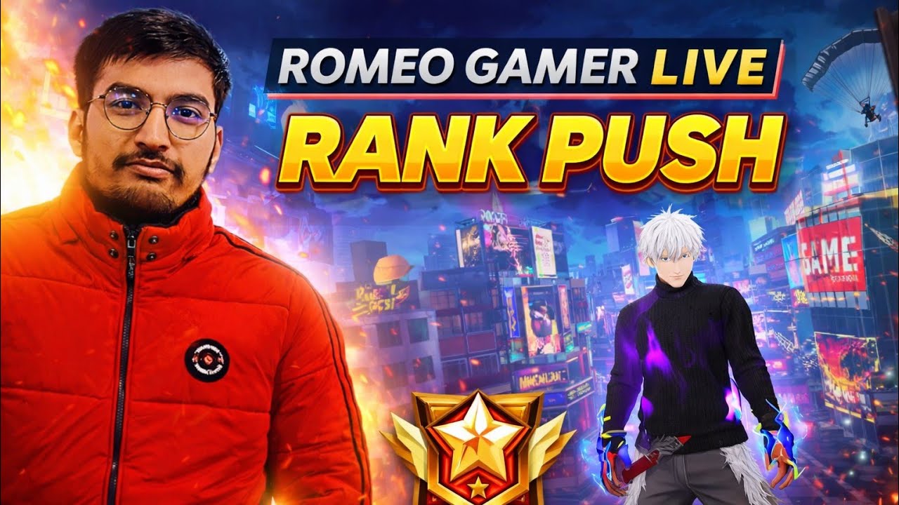 ROMEO LIVE &times; Jujutsu Kaisen 😈 HACKER COME IN MY LOBBY  in Free Fire MAX 🔥