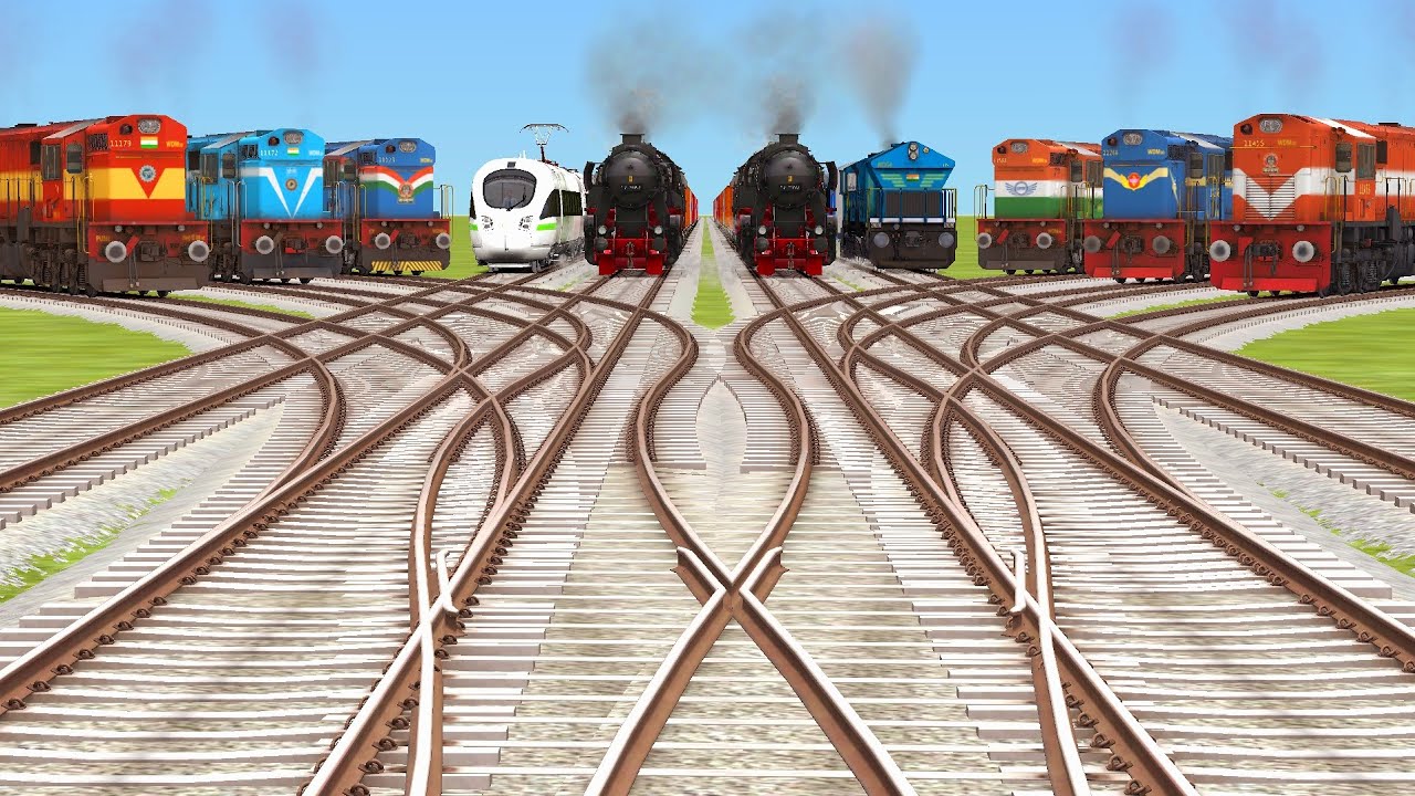 10🍃Abhay Train Railroad Crossings | Beamng Simulator Railwaysline | train simulator 2012