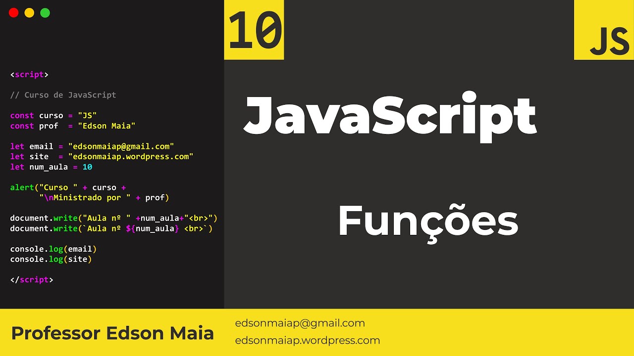 Curso de JS Aula 10 Funções em JavaScript [EXTRA] Arrow Function em JS