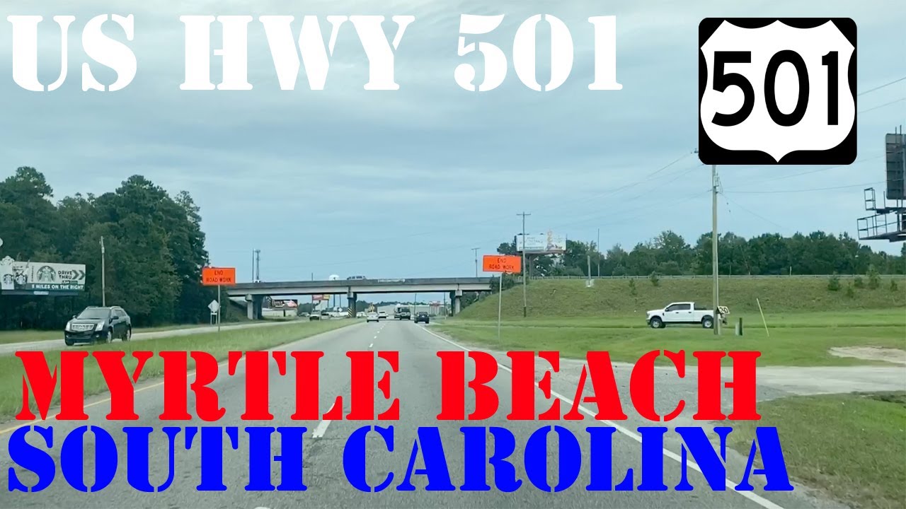 US 501 South - Conway to US 17 Myrtle Beach - South Carolina - Highway Drive